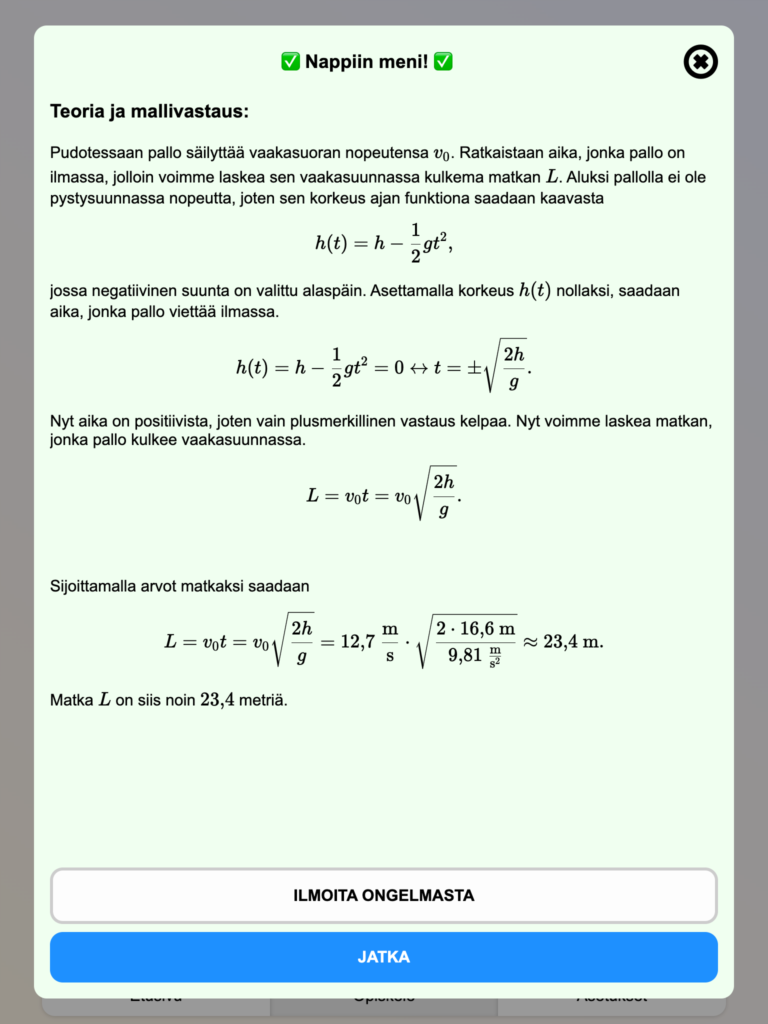 Fysiikan mallivastaus